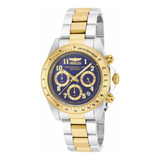 Cronógrafo Speedway Invicta 17028 Para Hombre, Esfera Azul,