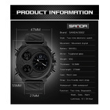 Reloj Sanda 3002, Táctica Luminoso Impermeable Led