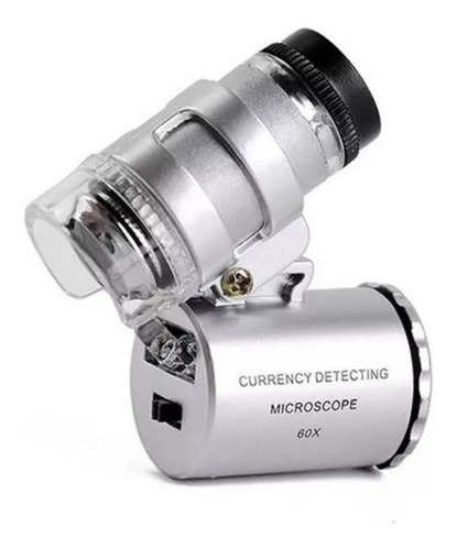 Microscopio Lupa De Bolsillo Luz Led Uv 60x Especial Tricoma