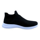 Tenis Calcetin Arraigo Shoes Dama Negro Liso