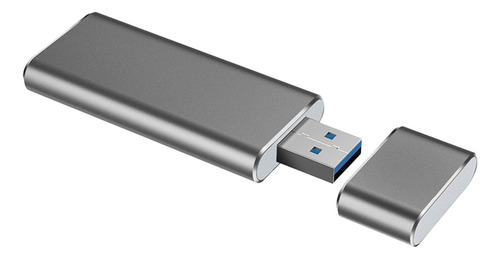 Aluminio M2 Ngff A Usb 3,0 Ssd Adaptador De Gris-plata