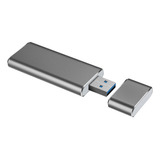 Aluminio M2 Ngff A Usb 3,0 Ssd Adaptador De Gris-plata