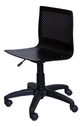 Silla Neumática Oficina Escritorio Pc Asiento Plástico C/ Fabrica - Color Negro