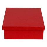 Caja Cuadrada De Regalo Pintada Con Tapa 8x205 Cm Color Rojo