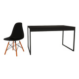 Conjunto Mesa Home Office Vintage Minimalista Nicho 