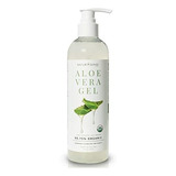 Gel De Aloe Vera Orgánico Ideal Para Cara, Pelo, Quemaduras 