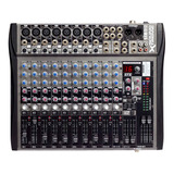Consola Mixer 12 Canales Con Ecco 16 Efec Mic Auric Dancis