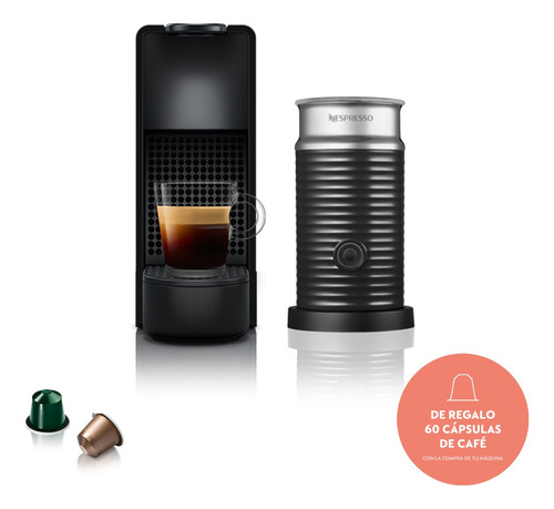 Cafetera Nespresso Essenza Mini C 19b + Espumador Aeroccino