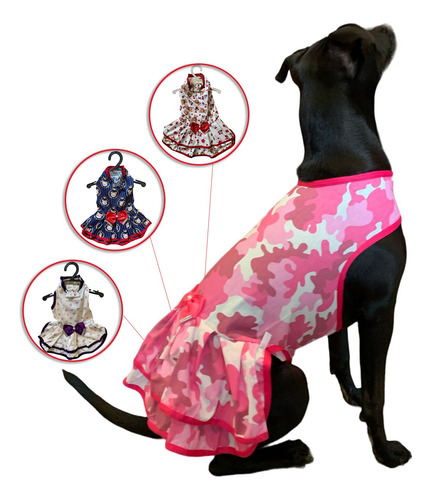  Roupa Para Cachorro Fêmea Vestido Para Cães Fêmea De Verão 