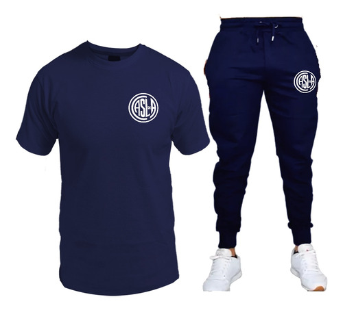 Conjunto Remera Y Pantalon Jogging Azul Marino V/ Diseños