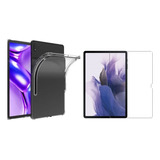 Capa Silicone Tablet + Película Para Galaxy Tab S7 Fe 12.4