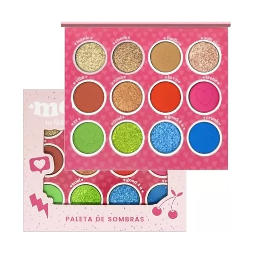 Paleta X 12 Sombras Matte Metalicas Glitter Melu Ruby Rose