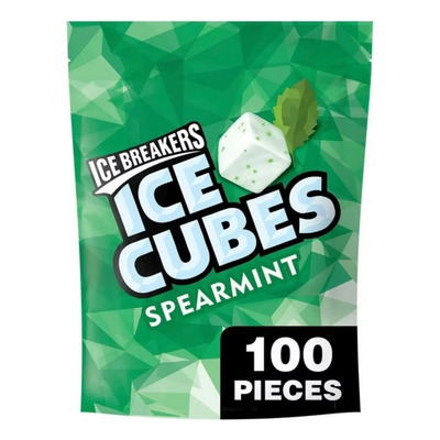 Chicles Ice Cubes Bolsa De 100 Piezas Sin Azúcar Menta Verde | Envío gratis