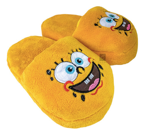 Pantufla Bob Esponja Peluche Super Comodas Calentitas 