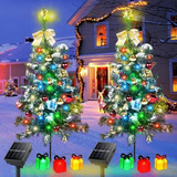 Aukora Solar Luces De Árbol De Navidad Decoraciones Exterior
