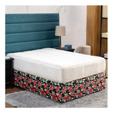 Saia Fit Base Cama Box Casal Com Elástico Estampada