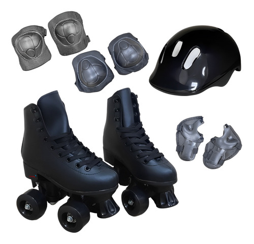 Patins 4 Rodas Menino Infantil Do 34 A 35 Com Kit Proteção