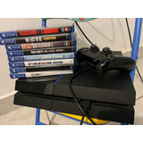 Playstation 4  500gb 1 Control Y 8 Videojuegos 1(cables Orig