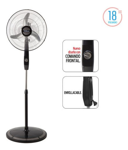 Ventilador De Pie Liliana 18  Vpc18m 75w 3 Velocidades Lh 