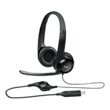 Headset Usb Logitech H390 Voip Microfone Volume Pc Notebook