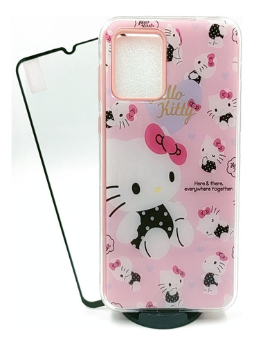 Case Hello Kitty + Mica Cristal Para Motorola G53 5g