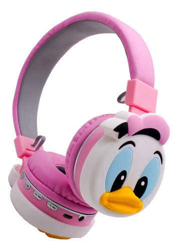 Audífonos Bluetooth Pato Donald Diadema Auxiliar Para Niño