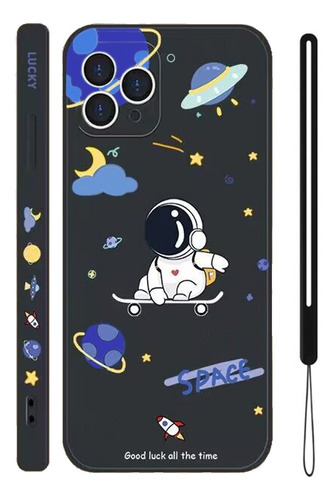 Funda De Silicona Para Huawei Diseño De Astronauta + Correas