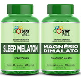 Sleep Melaton 500mg + Magnésio Dimalato 550mg - Stay Well