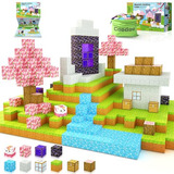 Magnetic Blocks - Build Mine Magnet World Cherry Blossom Set