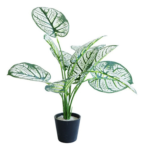 Planta Artificial Decorativa Caladium Blanco 40cm