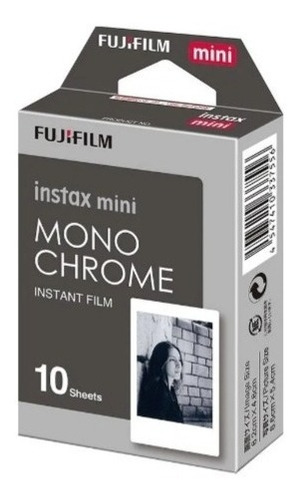 Filme 10 Un Preto Branco Monochrome Instax Mini 7, 8, 9, 11