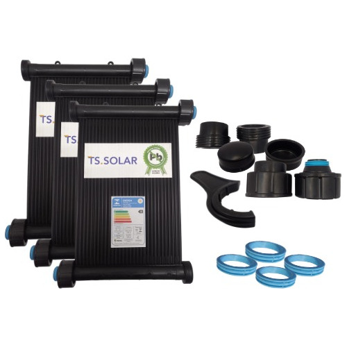 Kit Aquecimento Solar De Piscina 14.000 Lts - 7 Placas De 5m