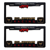 Par 2pz Porta Placa Hule Inyectado Figura Cupra Racing