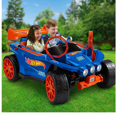 Power Wheels Jeep Hot Wheels Eléctrico Azul 12V 8km\u002Fh 2 Asientos | Envío gratis