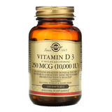 Vitamina D3 Colecalciferol 250 Mcg - 10000 Ui 120 Softgels