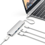  Hub Adaptador Slim Usb-c A 2 X Usb-a Hdmi 4k 60hz Usb-c 60w