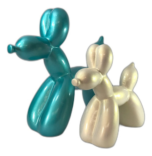 Set De Perros Con Globo Cerámica Decorativo Para El Hogar