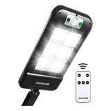 Luminária Solar Refletor 200w Poste Potente Controle 12h 