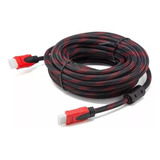 Cable Hdmi 15 Metros Doble Filtro Mallado Punta Dorada Nuevo