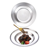 Platos Redondos De Cocina De Acero Inoxidable 20cm 6pcs