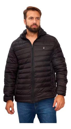 Campera Wellington Polo Puffer Capucha Inflada Impermeable