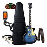 Kit Guitarra Strinberg Les Paul Lps230 Elétrica + Acessórios Cor Bl - Blue Burst Material Do Diapasão Pau-rosa Orientação Da Mão Destro