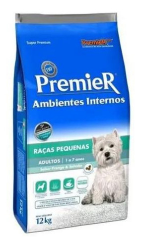 Raçao Premier Ambientes Internos Cães Adultos Pequenos 12 Kg