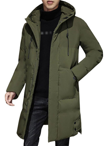 Campera Hombre Inflada Parka Larga Impermeable Invierno 