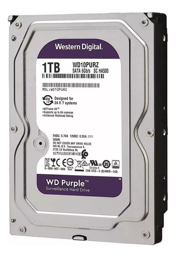 Hd Wd Purple Roxo 1tb P/ Dvr E Cftv Intelbras/multimarcas + Brinde 