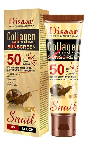 Crema Solar Protectora Facial U Con Colágeno Y Caracol, 50 G