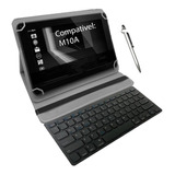 Capa Teclado Para Tablet Multilaser M10a + Caneta Touch