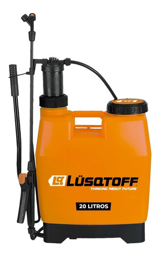 Pulverizador Fumigador Mochila A Presión Lusqtoff 20lt Lanza Color Naranja