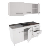 Combo Cocina Bajo Mesada + Alacena 3 Puertas 1.40m Orlandi