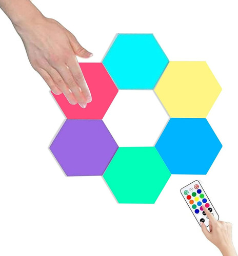 Luz Gamer Hexagonal Control App Iluminacion Led No Usa Pilas